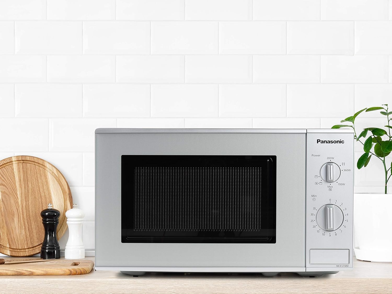 Panasonic NN-K121M kuchenka mikrofalowa kombi z grillem (800 W, 20 litrów) srebrna
