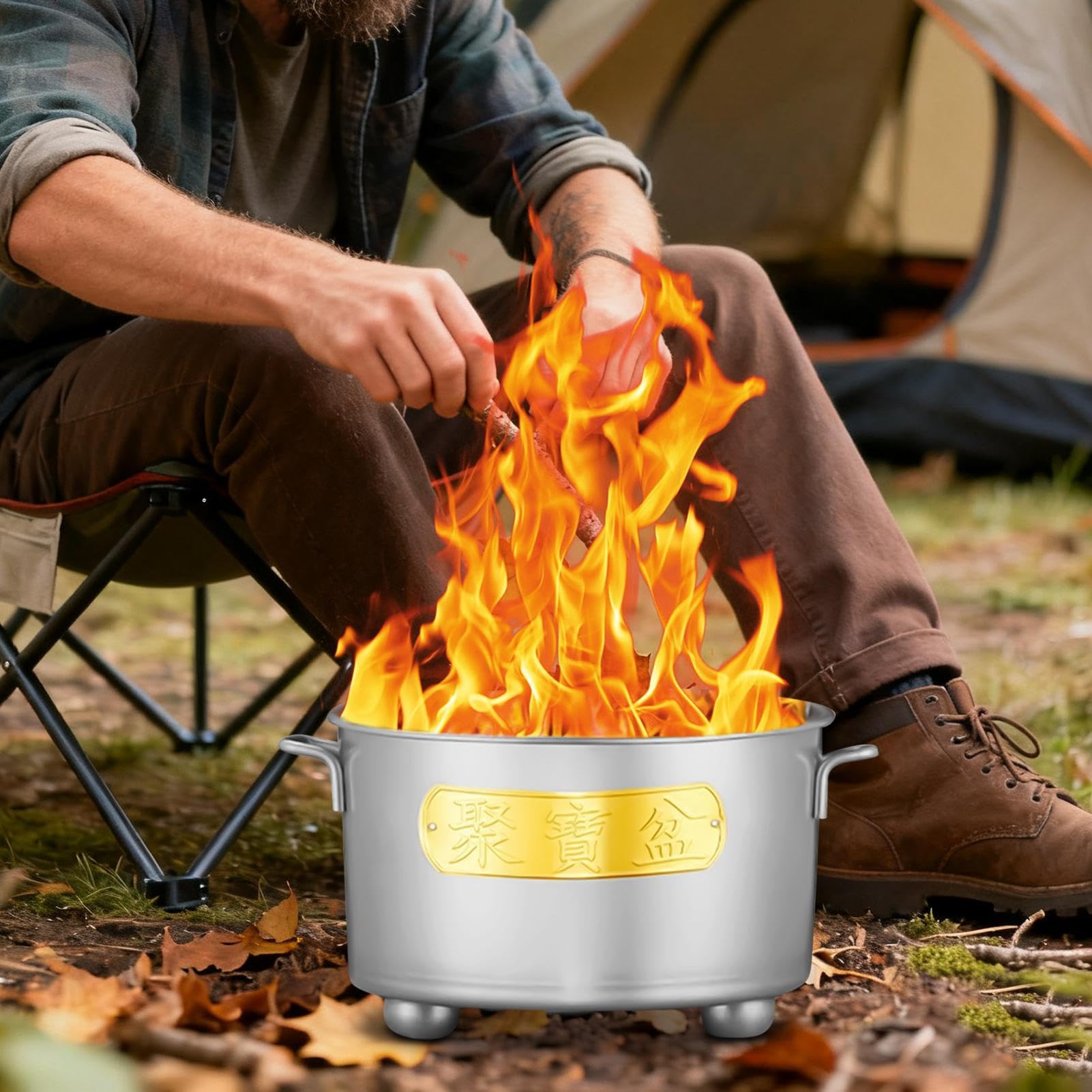 de combustion – Incinérateur résistant à la chaleur, de combustion pour cour, jardin, ferme, construction en métal robuste, facile à utiliser pour brûler du bois et des déchets, outil de