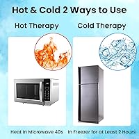 Vista 5 de Juego de gel envolvente con gorro y cuello para aliviar la migraña con velcro, tapa reutilizable para aliviar el dolor de cabeza, bolsa de hielo