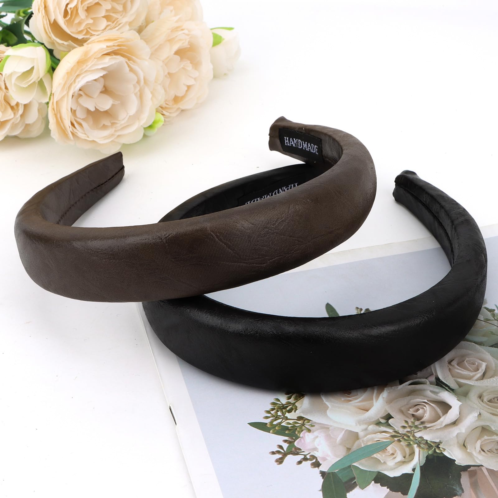 Padorul 2Pcs Padded Sponge Headbands for Women, Soft Wide Comfort Headband for Daily Use - Image 4