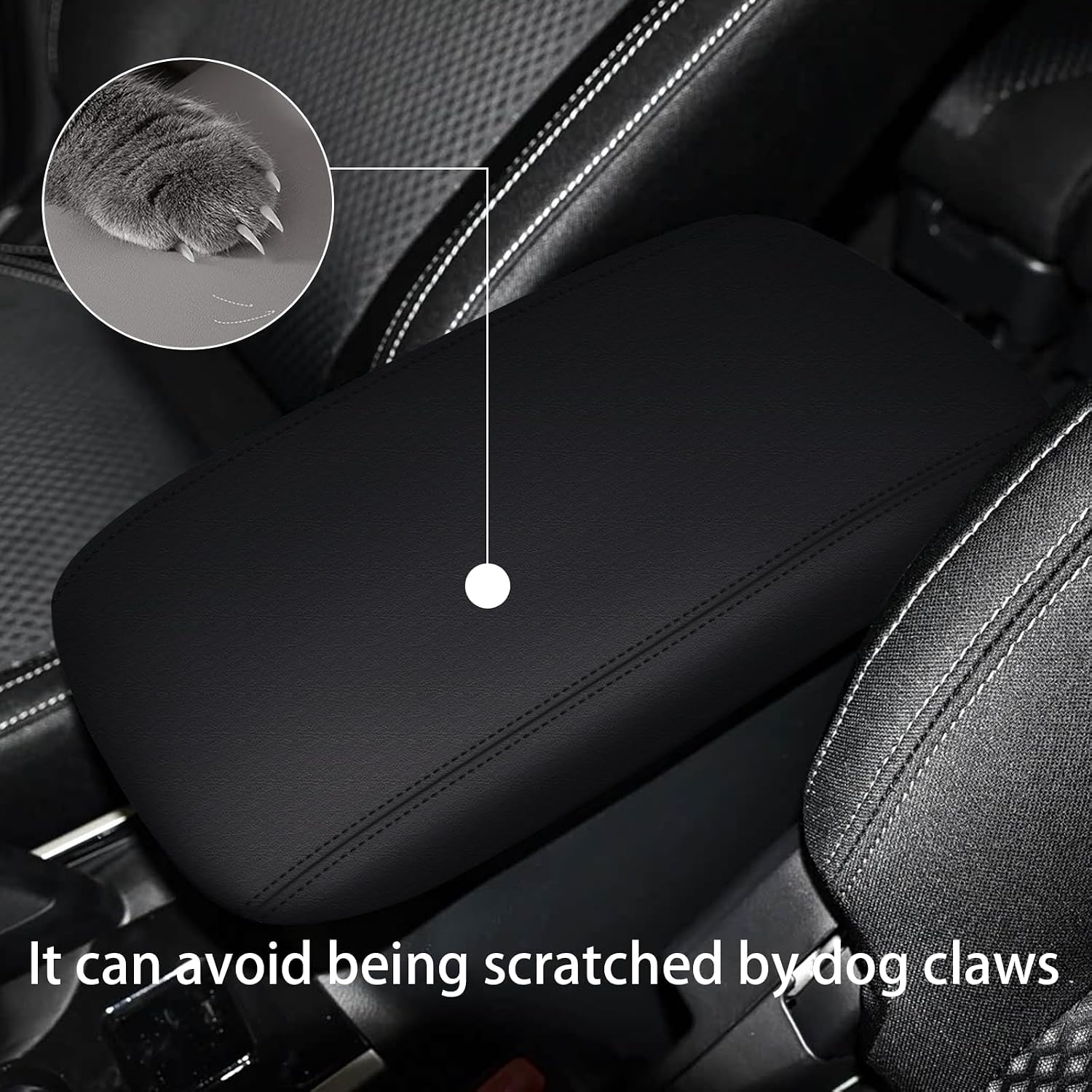 Suitable for Mitsubishi Outlander 2022 2021 2020 2019 Center Console Cover (Black) Car Armrest Cover, Center Console Protective Pad Suitable for Mitsubishi Outlander Accessories