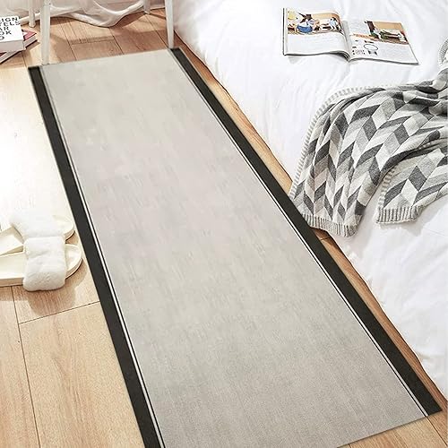 Miniatura 4 de Alfombra larga para pasillo de cocina, alfombra muy larga, alfombra estrecha gris de moda, con respaldo de goma, antideslizante, longitud