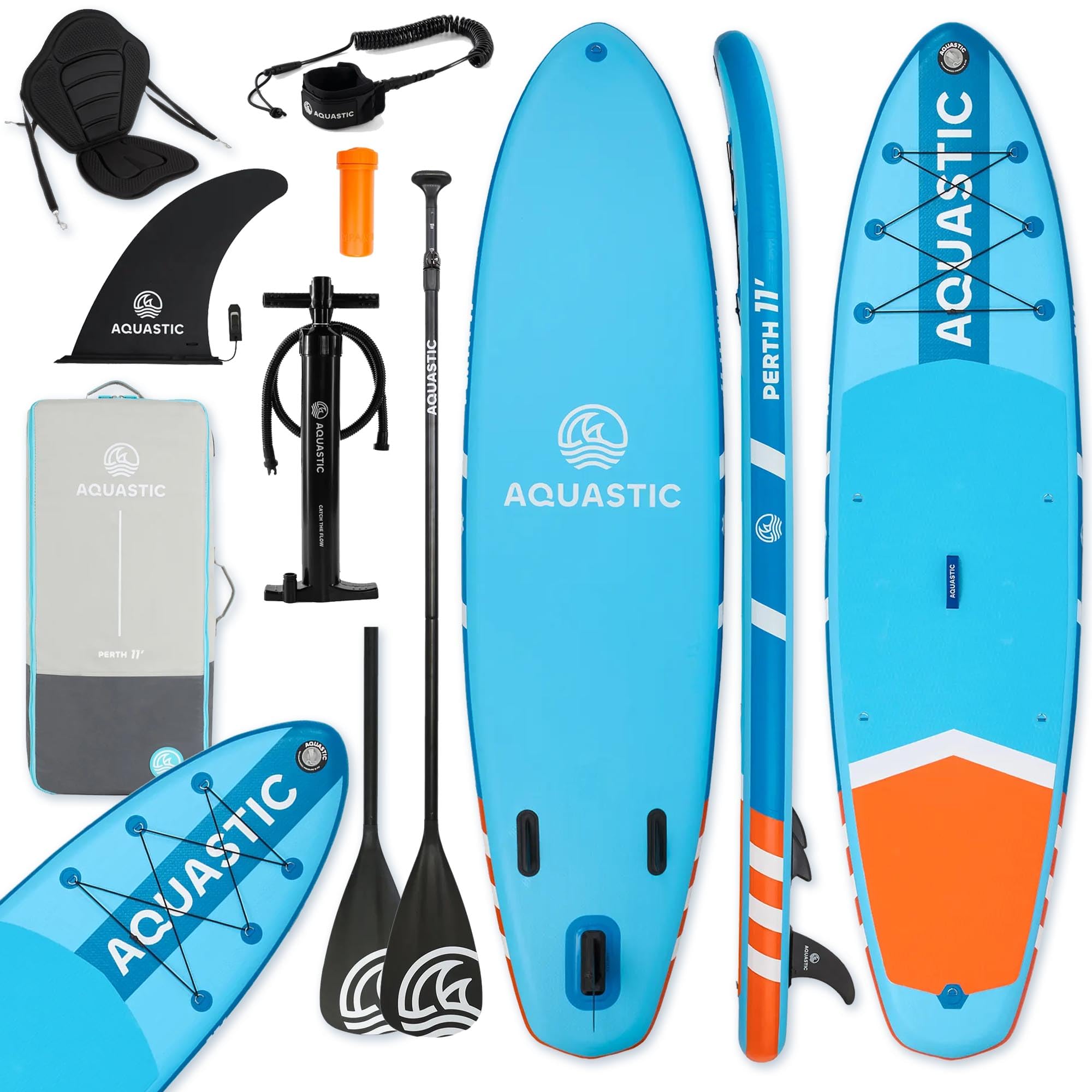Planche de Sup Gonflable stable de 335,5 cm avec kit d'accessoires complet AQUASTIC Perth - 8