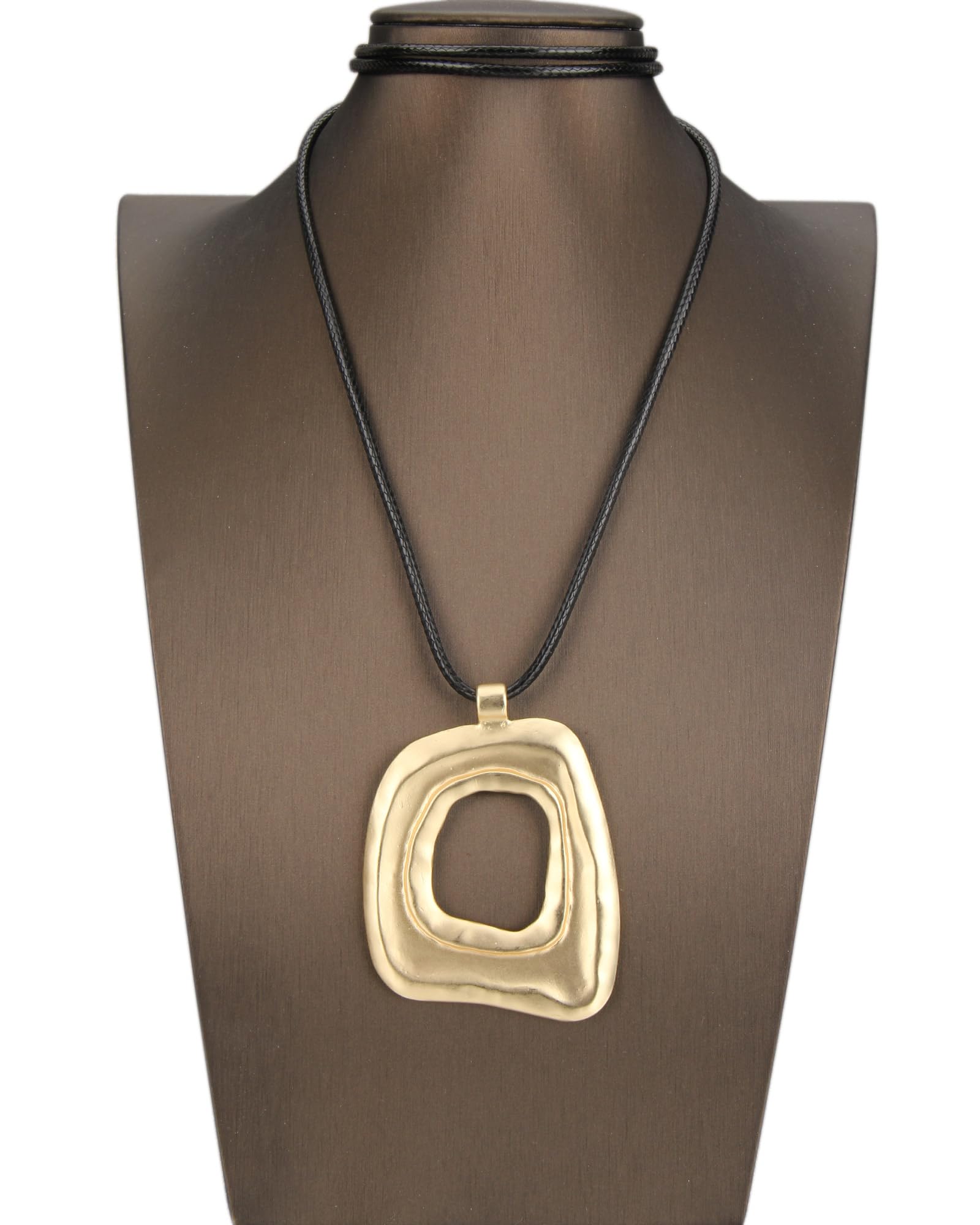 Boho Necklaces for Women Chunky Circle Necklace Layered Boho Circle Leather Choker Necklace Long Vintage Necklaces Bohemian Jewlery Gifts