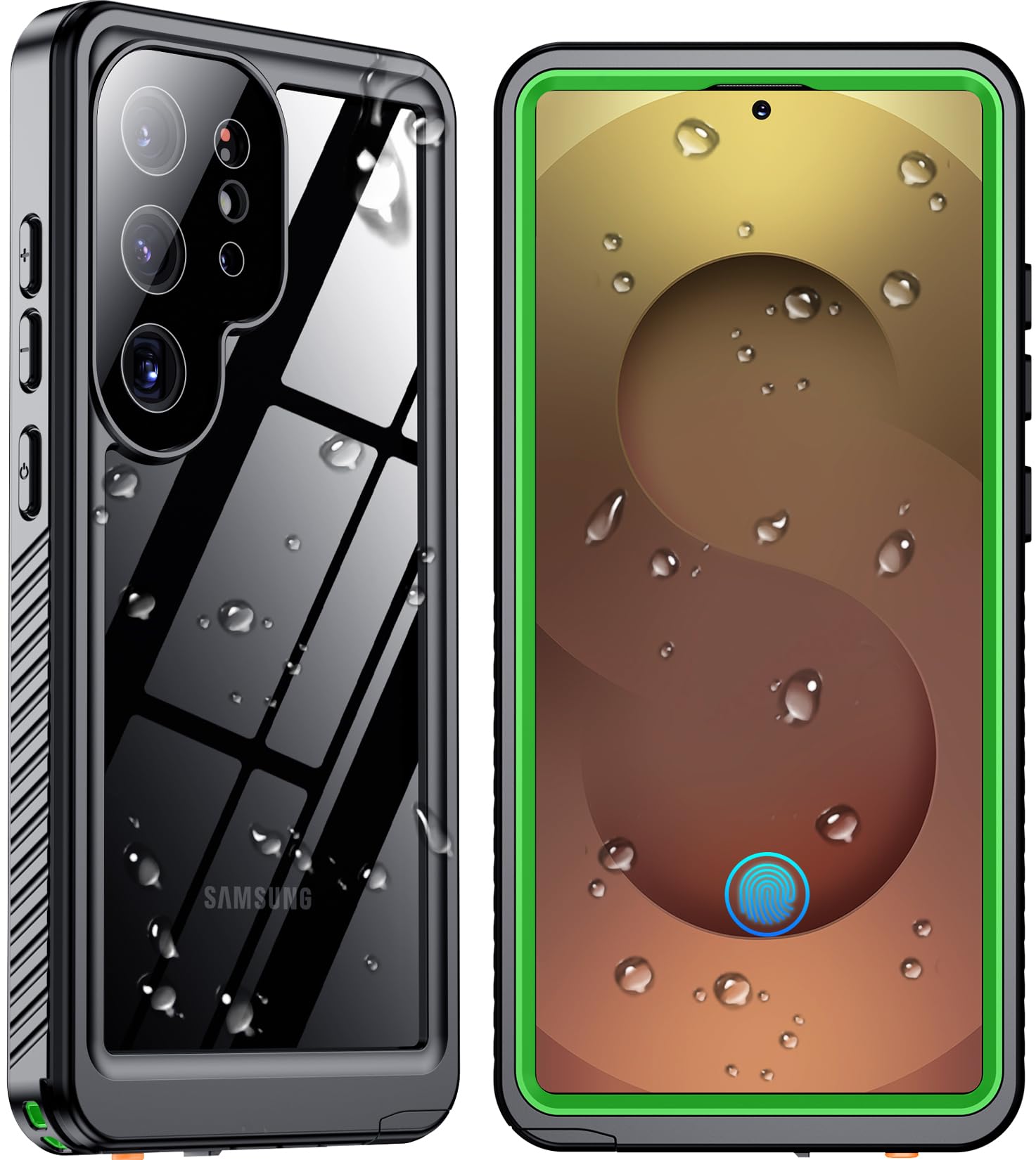 Justcool Designed for Samsung Galaxy S25 Ultra Case Waterproof,Built-in Screen & Lens Protector,Full Heavy Duty Protective Phone Case,12FT Drop