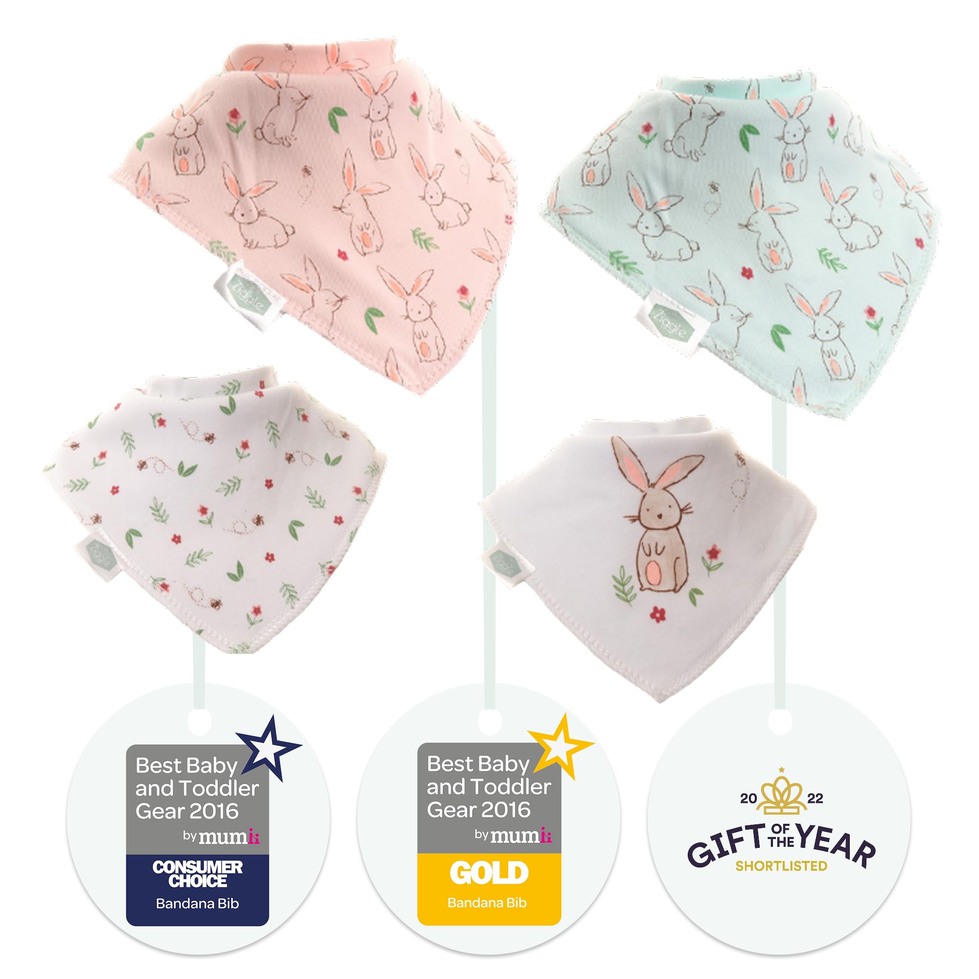 Bandana Dribble Bibs - Cotton Front Baby Bibs Newborn to 24 Months - Newborn Baby Gifts - Bibs For Comfortable Kids — view 2