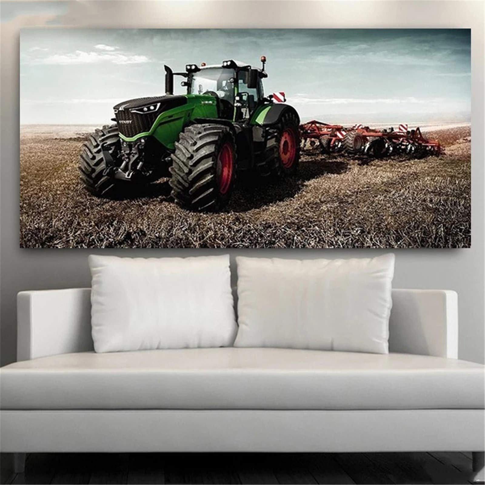 Peinture diamant tracteur agricole kit complet XXL broderie diamant strass rond salon
