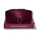 DROWSY Silk Sleep Mask - Face-Hugging, Padded Cocoon for Luxury Sleep in Total Darkness - 100% Pure Mulberry Silk (La Vie En Rouge)