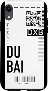 iPhone XR Dubai Air Flight Ticket Phone Case Boarding Pass City Case