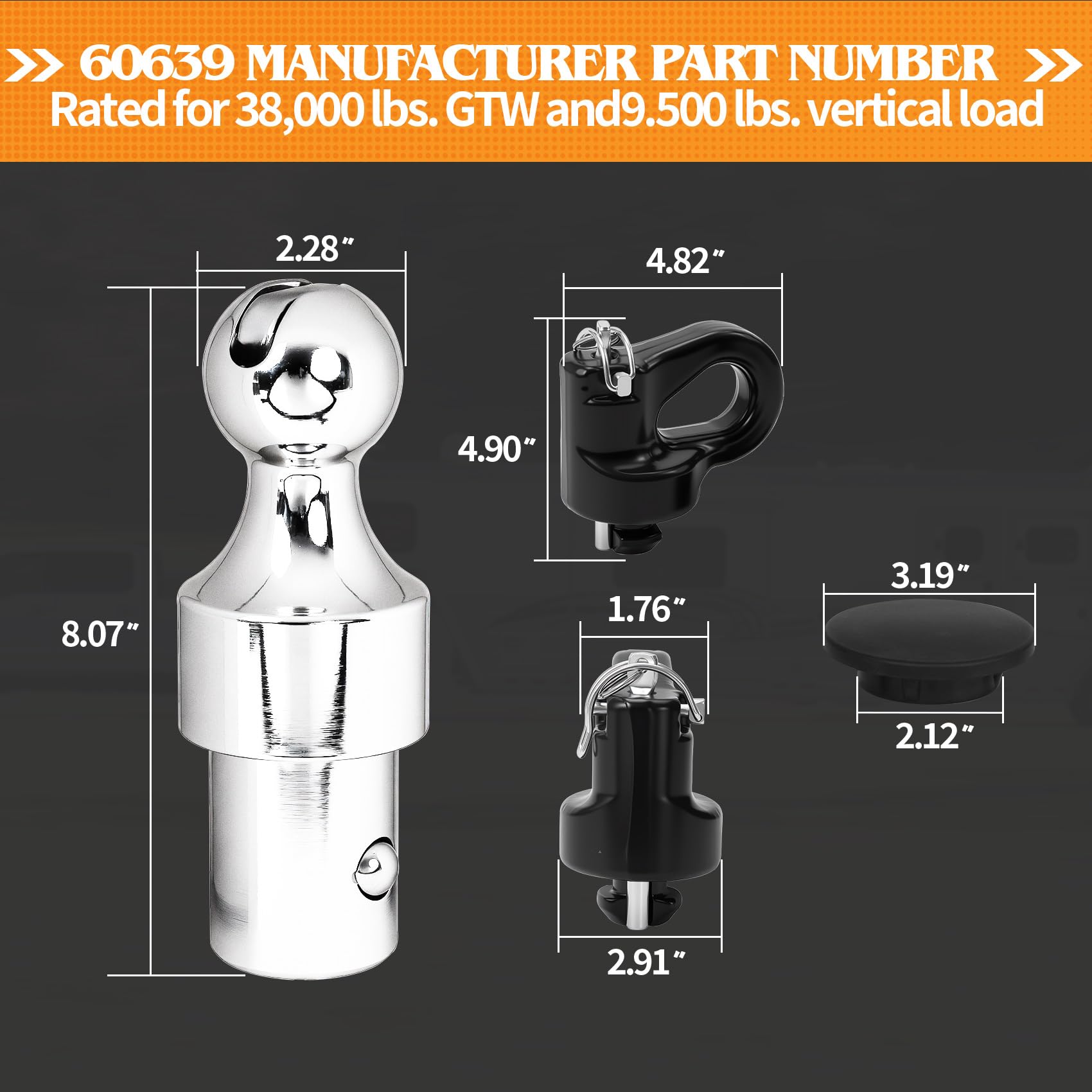 Amazon.com: 60692 Puck System Gooseneck Hitch Ball Kit, Fits for
