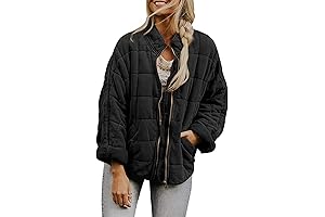 Women's Quilted Lightweight Zip Up Women's Winter Jackets