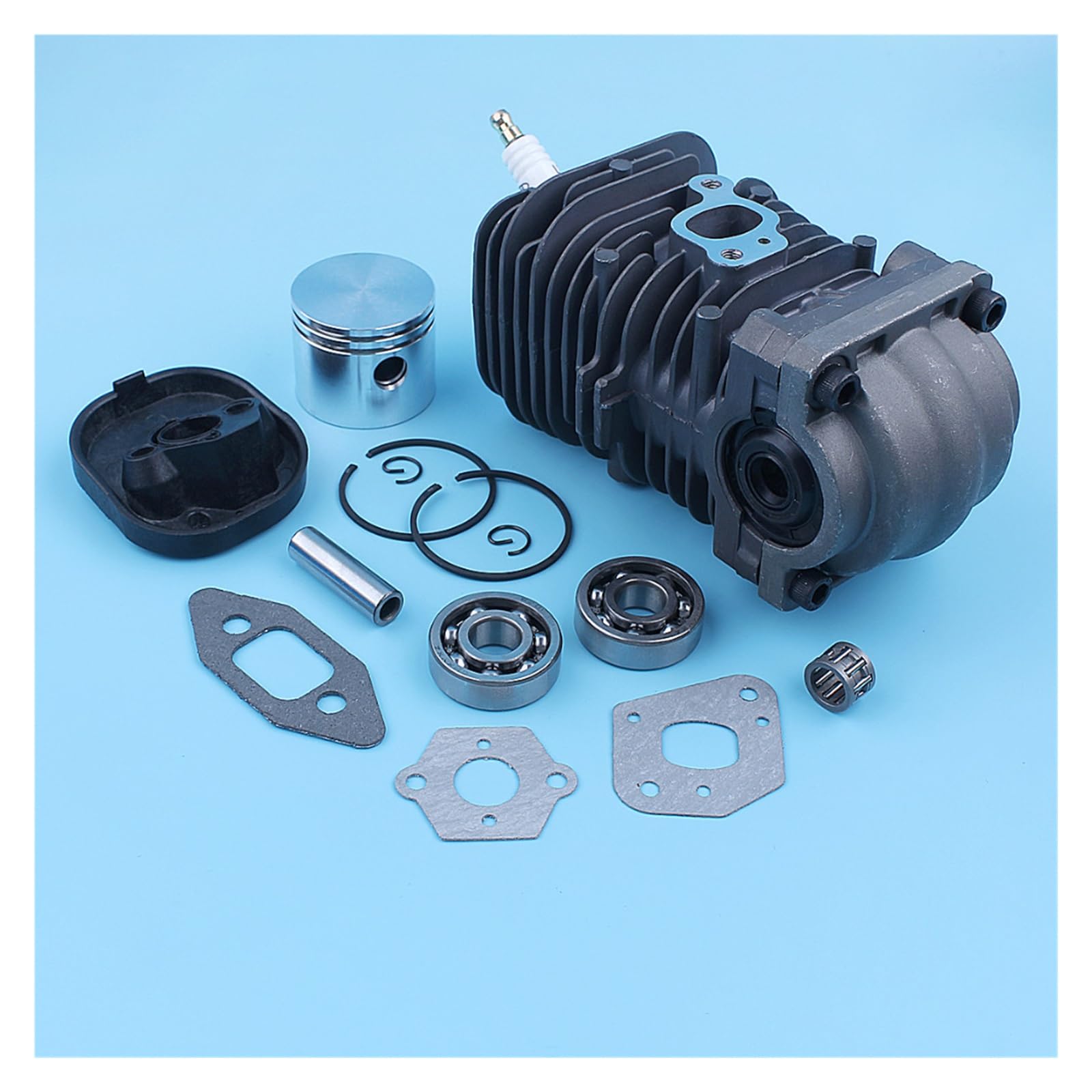 Cylinder tłokowy miska korbowa uszczelka łożyska zestaw uszczelek do MCCULLOCH MAC CAT 335 435 440 338 438 444 piła łańcuchowa Nikasil Plated