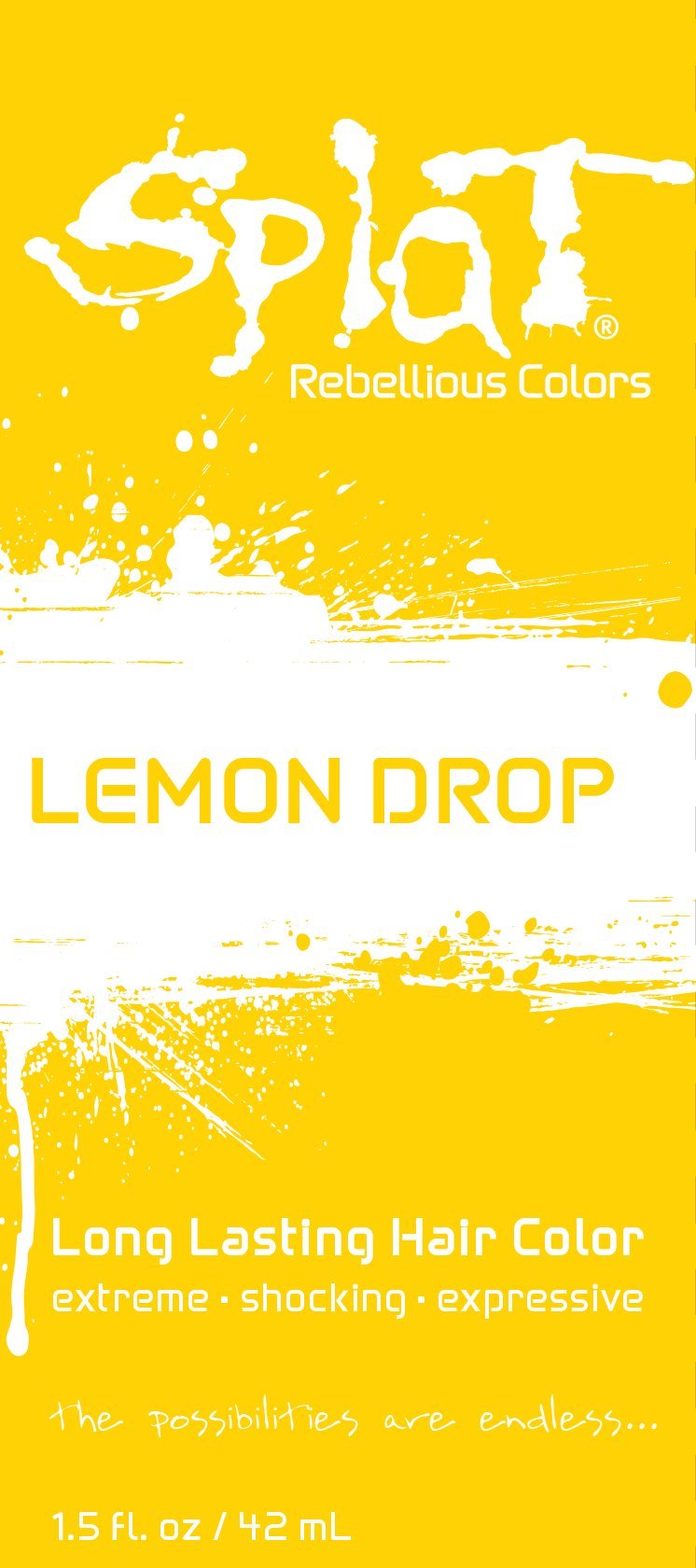 Splat | Lemon Drop | 1.5 oz. Foil Pack | 30 Wash | Temporary Yellow Hair Dye