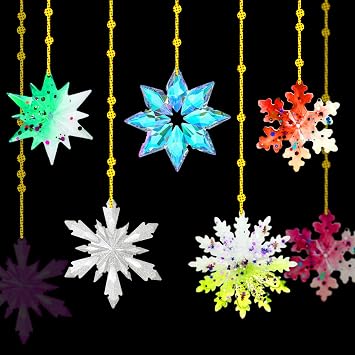 5 Pcs Christmas Resin Molds, Rifanda 3D Snowflake Silicone Mold for Resins Casting, Christmas Ornament Resin Molds for DIY Crafts, Necklace Earrings Pendants, Keychain Christmas Ornament Decorations