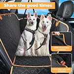 KYG Dog Car Seat Cover for Back Seat with Extra Cover, Waterproof Dog Car Seat Protector with Mesh Window, Dog Hammock for Back Seat Cover for Dogs, Backseat Dog Cover for Cars Trucks and SUVs