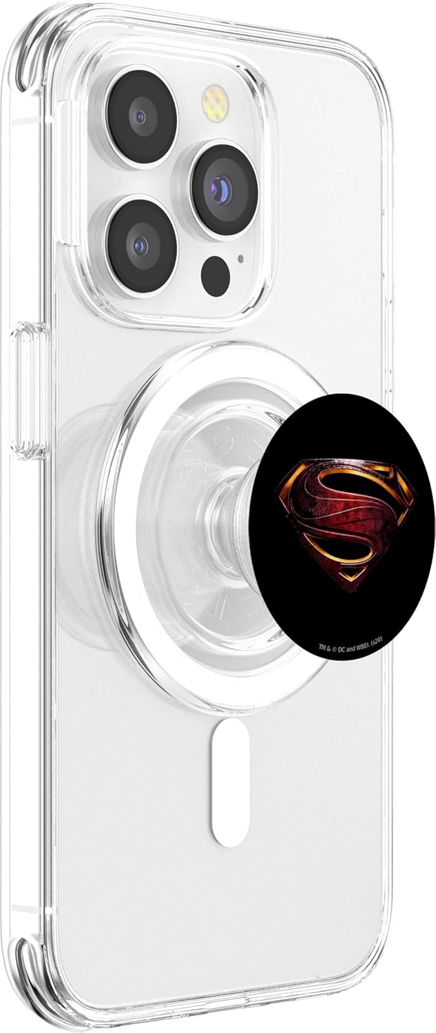 Justice League Movie Superman Shield Logo PopSockets MagSafe PopGrip for iPhone