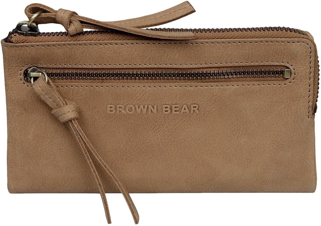 BROWN BEARCamel Leather Women's RFID Blocking Wallet (BB018)