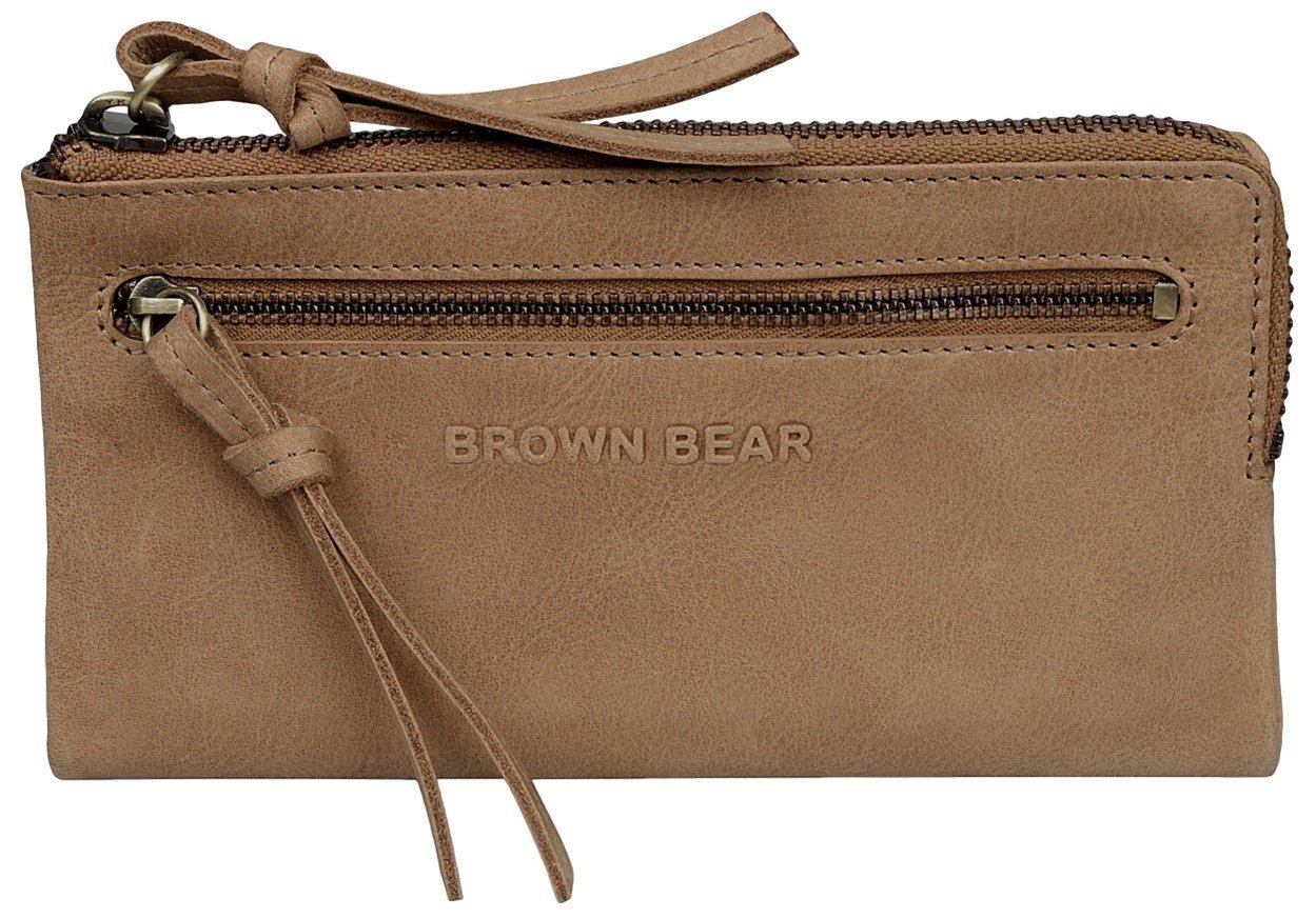 BROWN BEARCamel Leather Women's RFID Blocking Wallet (BB018)