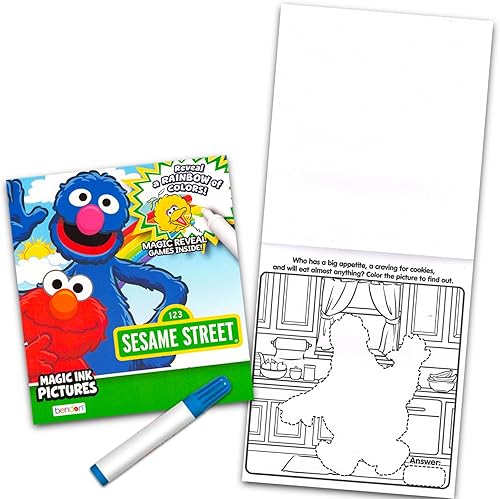 Miniatura 3 de Sesame Street Imagine - Juego de libros para colorear de tinta para niñas y niños, paquete de 12 libros para colorear sin ensuciar, suministros de