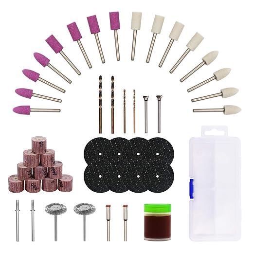 Diy Crafts 10808 India 302707172500 Metal Engraving Rotary Tool Accessories Kit Power Tool Accessory, Multicolor, 48 Piece
