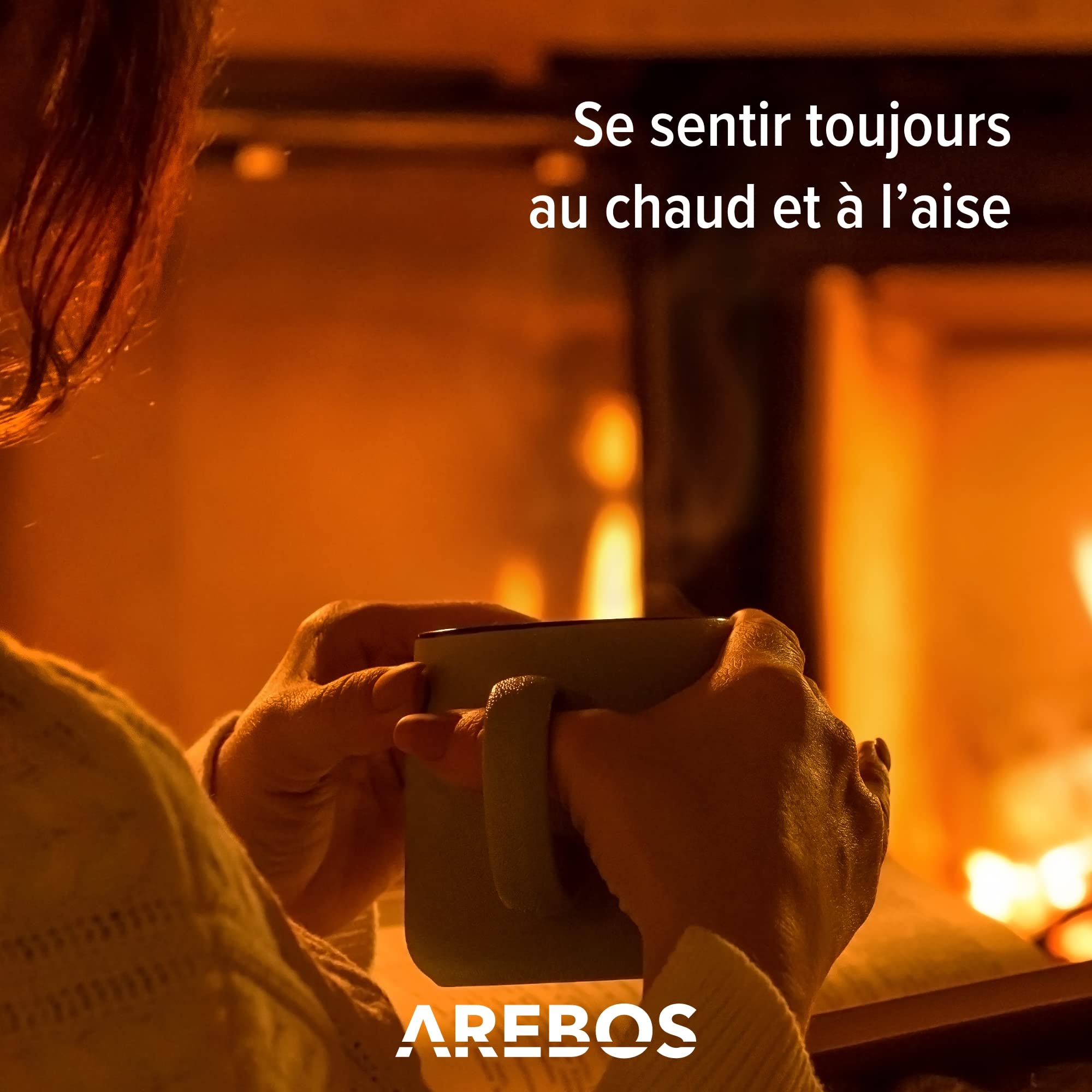 Arebos Couverture chauffante 200x180 cm | Arrêt automatique, minuterie, protection contre la surchauffe, fonction de préchauffage | 9 niveaux de chauffage | contrôleur amovible inclus | Anthracite