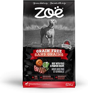 Zoe Zoë Dog Grain Free - Beef with Peas & Pumpkin Recipe - (11 lbs), 5 Kg 1 Count