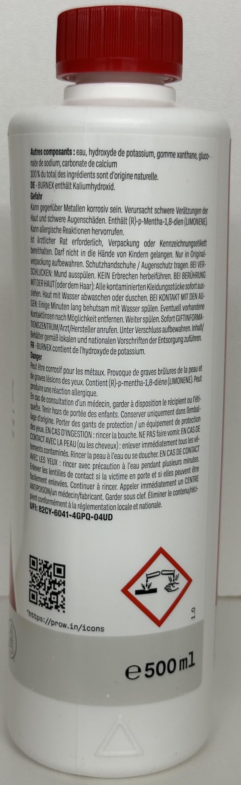proWIN Burnex Nettoyant écologique pour four et barbecue 500 ml