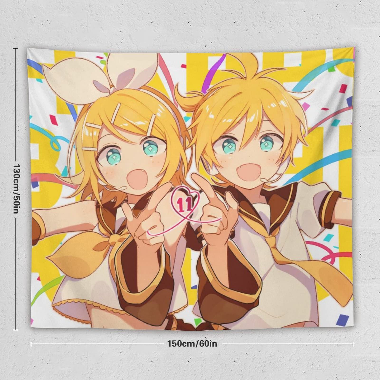 Amazon.co.jp: タペストリー 鏡音リン 鏡音レン VTuber 壁掛け 50