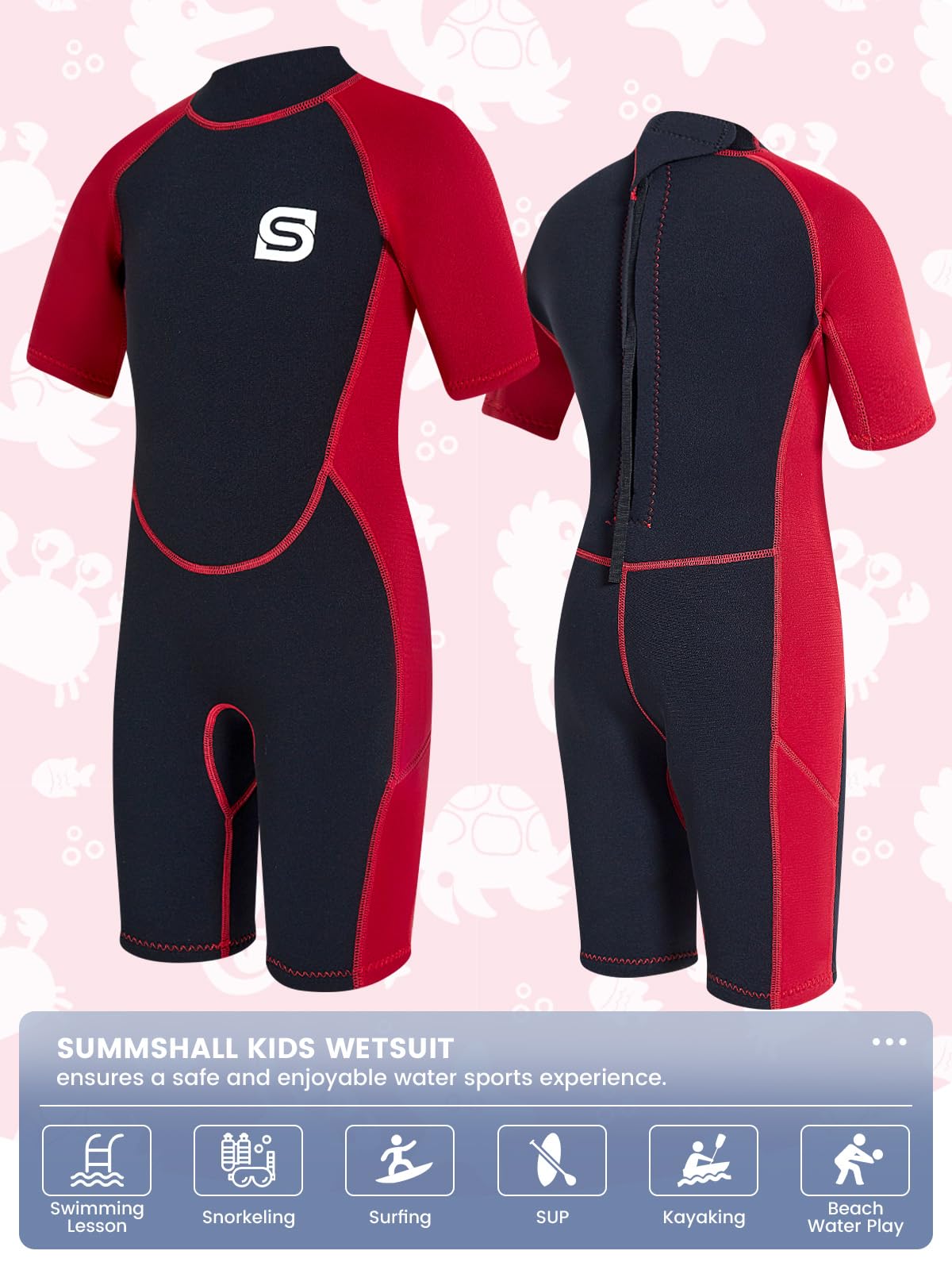 Muta termica in neoprene per bambini 2,5 mm per nuoto immersioni surf protezione UV