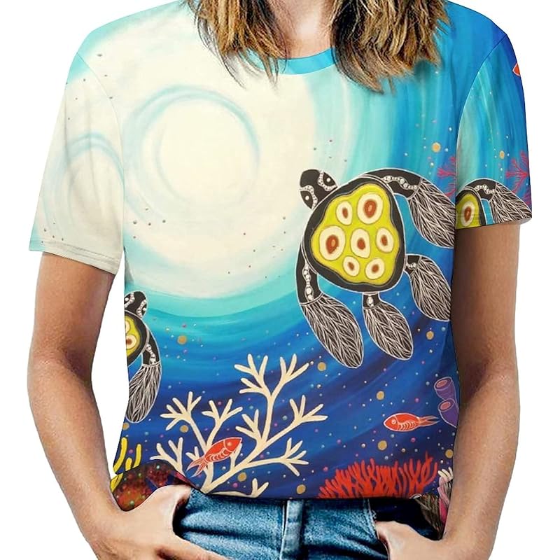 服 ファッション小物 ブランド 新品 グレートバリアリーフワンダーランド レディース Tシャツ半袖 プルオーバー おしゃれ人気トップス O0clughphj Mucollege Edu In