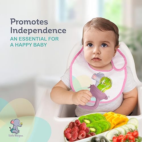 Miniatura 5 de LittleWhispers - Chupete de frutas y alimentos para bebés, comederos para chupetes para fruta fresca o leche materna congelada, alivio de la