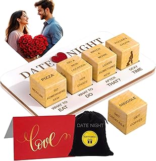 Date Night Dice Game - Date Night Ideas Fun Romantic Couples Gift Love Dice Anniversary Wedding Bridal Shower for Husband Wife Couples
