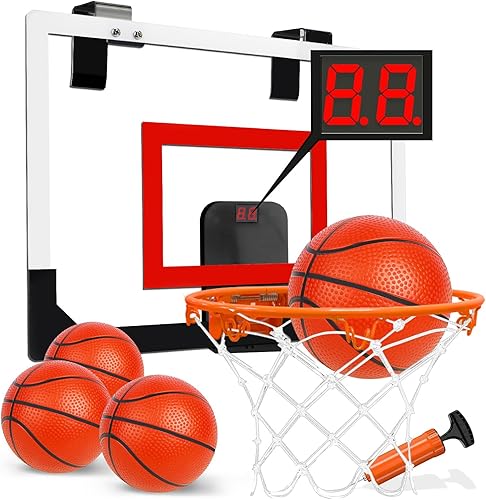 TOY Life Basketball Hoop Indoor Basketball Hoop for Kids Over The Door Basketball Hoop Room Office Mini Hoop Basketball Hoop Indoor Kids Teens