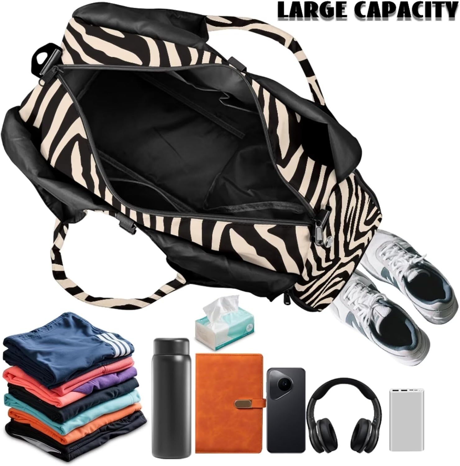 Yoga Gym Bag with Removable Adjustable Shoulder Strap, Shoe Compartment & Top Yoga Mat Holder 17.72x8.66x9.84in