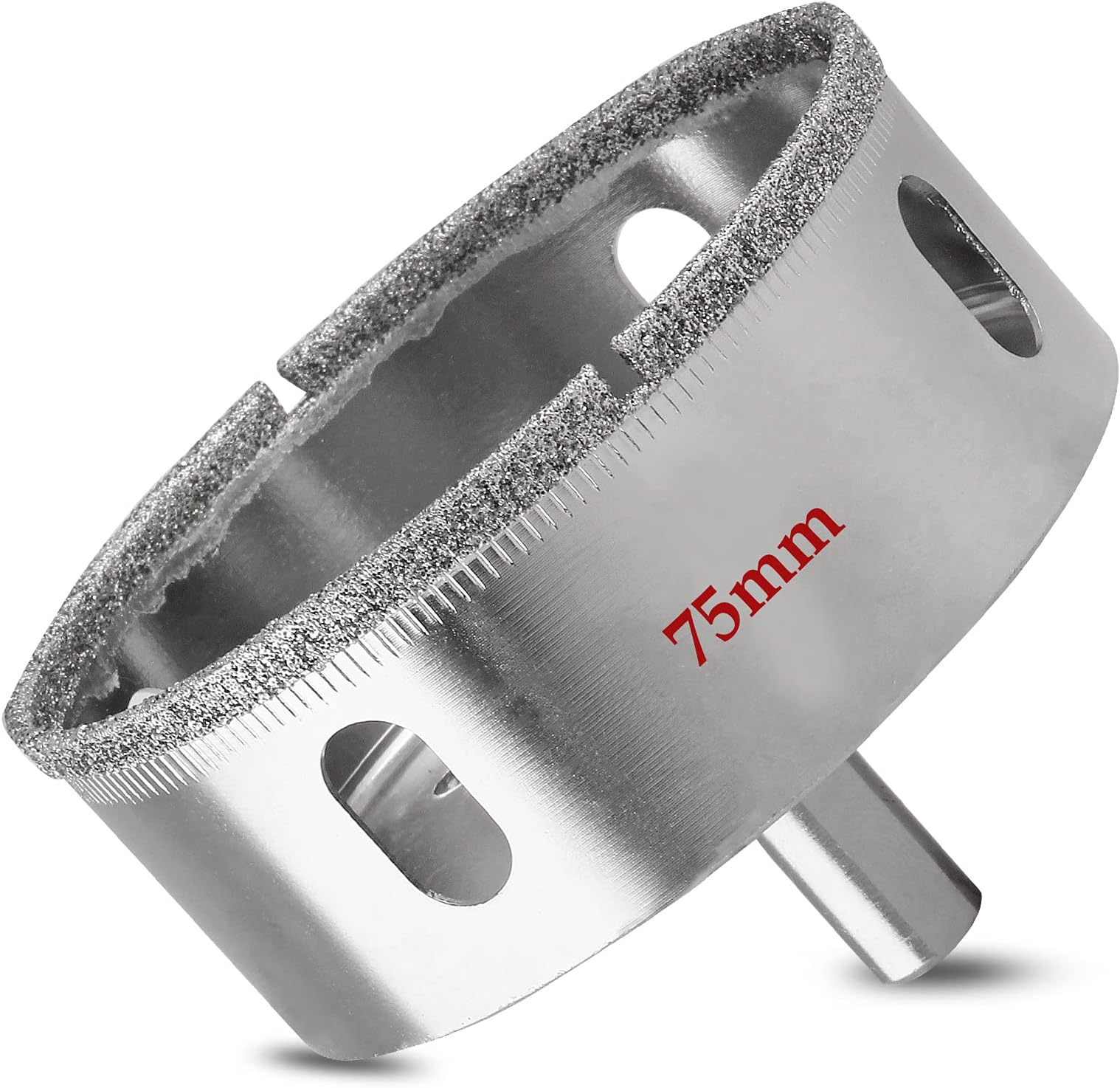 Luomorgo 75mm/3 inch Diamond Hole Saw, 1.1 inch Cutting Depth Diamond Diamond Drill Bits for Glass Ceramic Marble Porcelain Tile Granite Quartz Gemstone