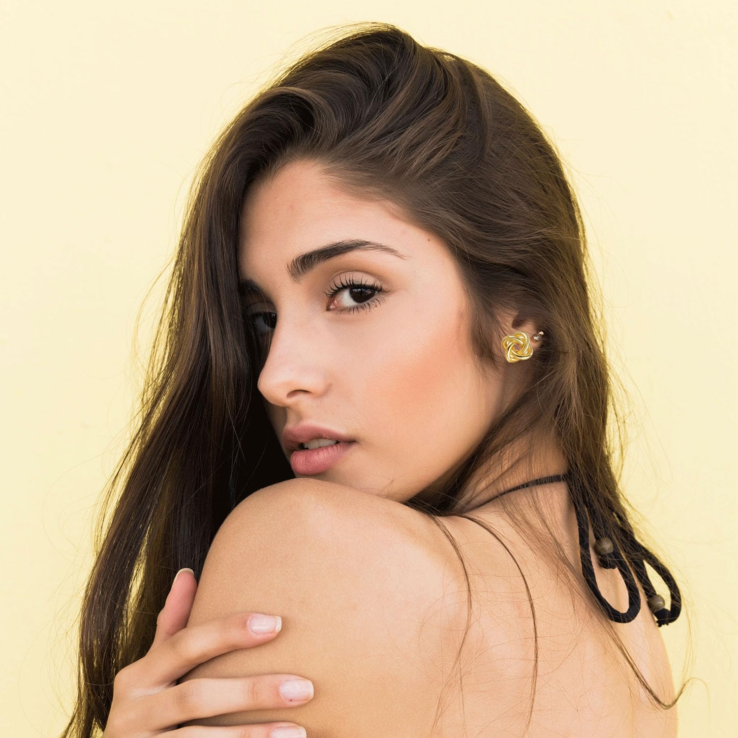 Gold Silver Knot Earrings for Women Love Knot Earrings Statement Earrings Minimalist Small Earrings Birthday Jewelry for Women - Image 2