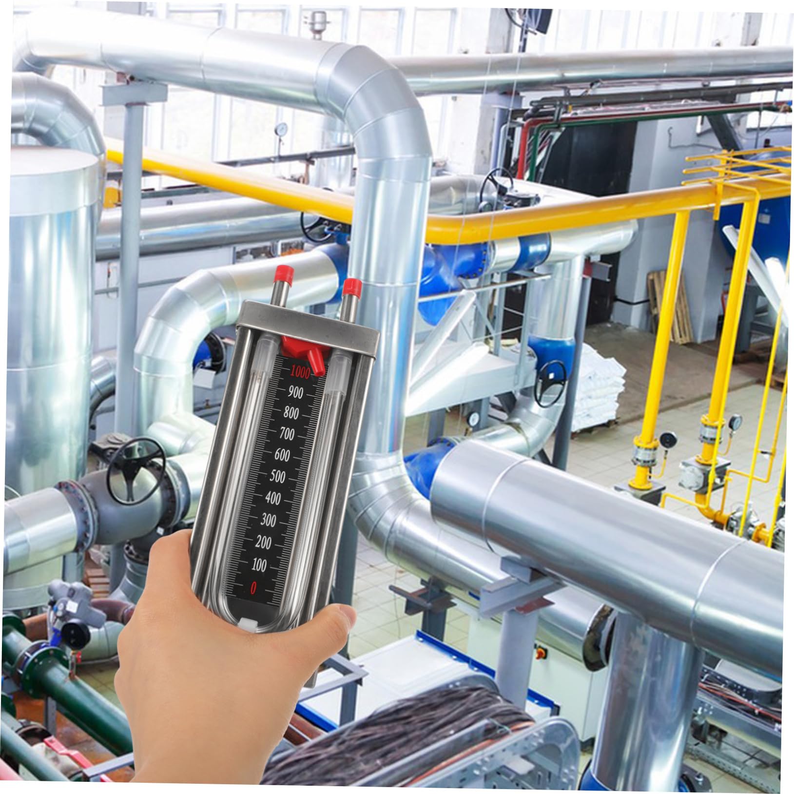Gatuida 3pezzi Manometro U-shaped Inossidabile Sensore Di Pressione Di Alta Precisione Misuratore Di Pressione Differenziale Per Tubazioni Gas Facile Da Usare Per Professionisti e Amatori