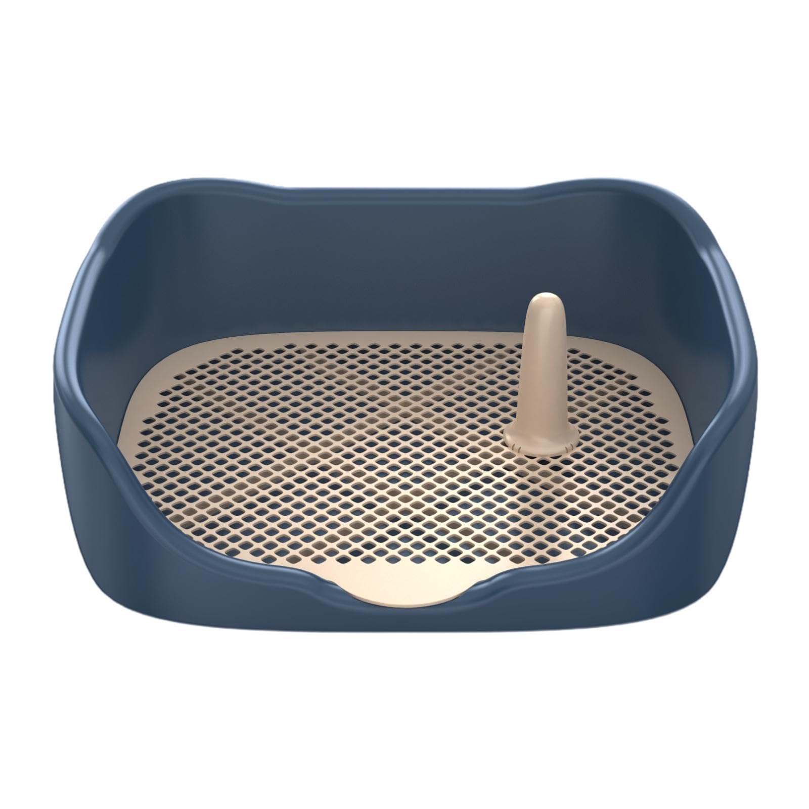 LOVIVER Pet Dog Toilet,Dog Litter Box, Keep Paws and Floors Clean, Puppy Training Potty Tray, Mesh Grids Toilet, Blue Medium