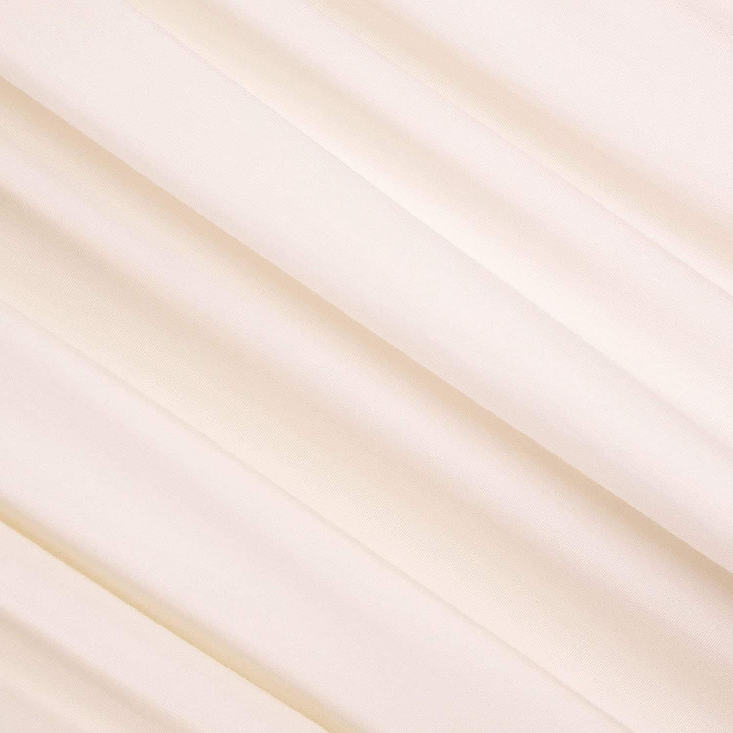 FabricLA Rayon Jersey Spandex - 4 Way Stretch - 58/60" Inches (150 CM) Wide - Medium to Heavy Fabric 240gsm - Ivory, 5 Yards