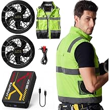 LABEWVI 30V Cooling Fan Vest with 20000mAh Battery Pack, 5-Speed Air Conditioned Work Vest with Type-C Charging