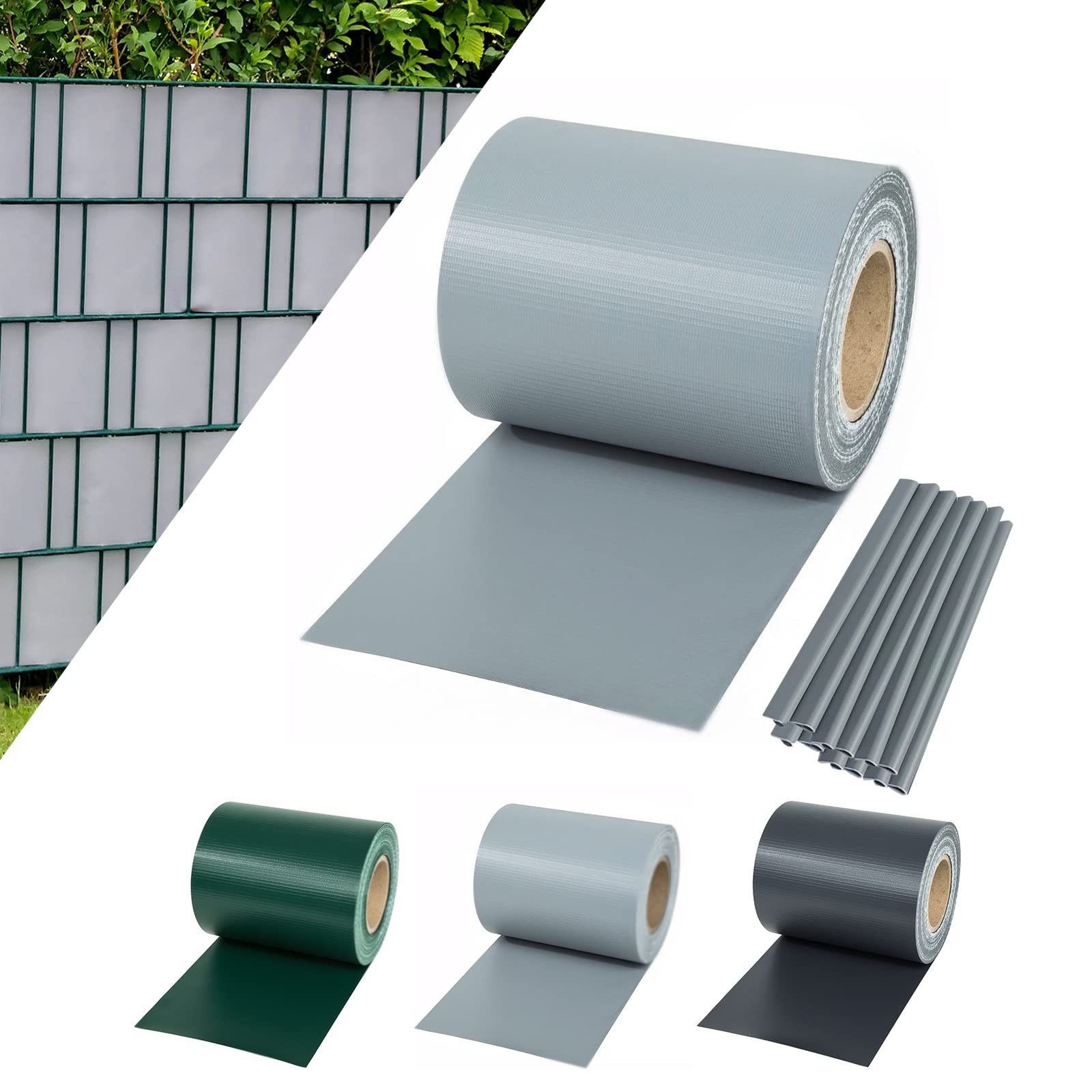 Sichtschutzstreifen Zaun, Sichtschutz Zaunfolie PVC Sichtschutzstreifen Doppelstabmatten für Gartenzaun