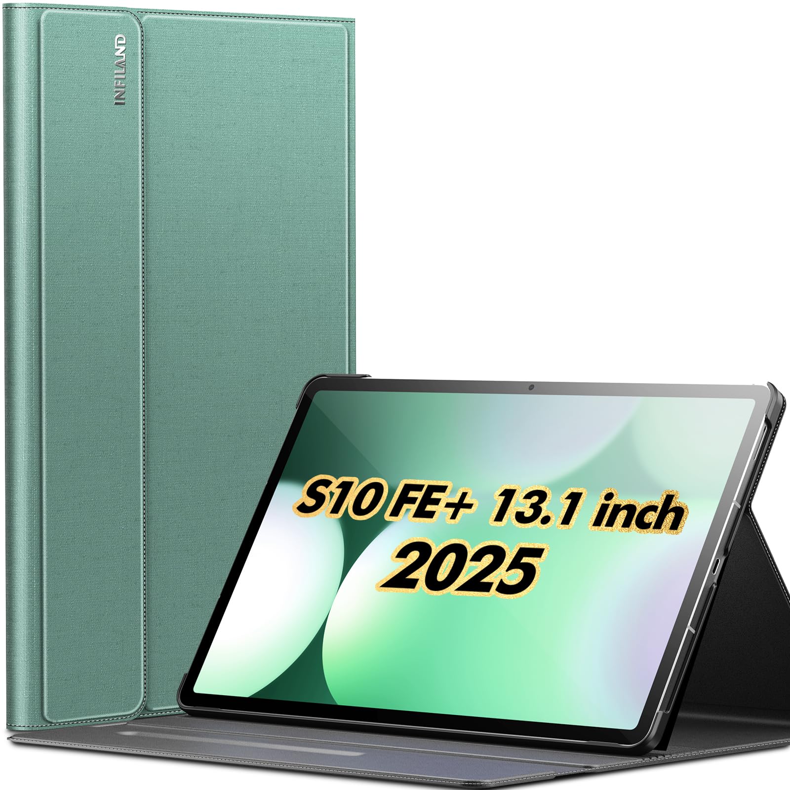 INFILAND Case for Samsung Galaxy Tab S10 FE Plus 5G, Slim Multi-Angle Stand Cover with S Pen Holder for Galaxy Tab S10 FE+ 13.1 Inch (SM-X620/SM-X626B