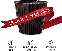 Vista 3 de Lang's Chocolates Vasos de chupito de chocolate negro - Chocolate Kosher sin lácteos - Taza de postre sin gluten - Grandes vasos de chupito