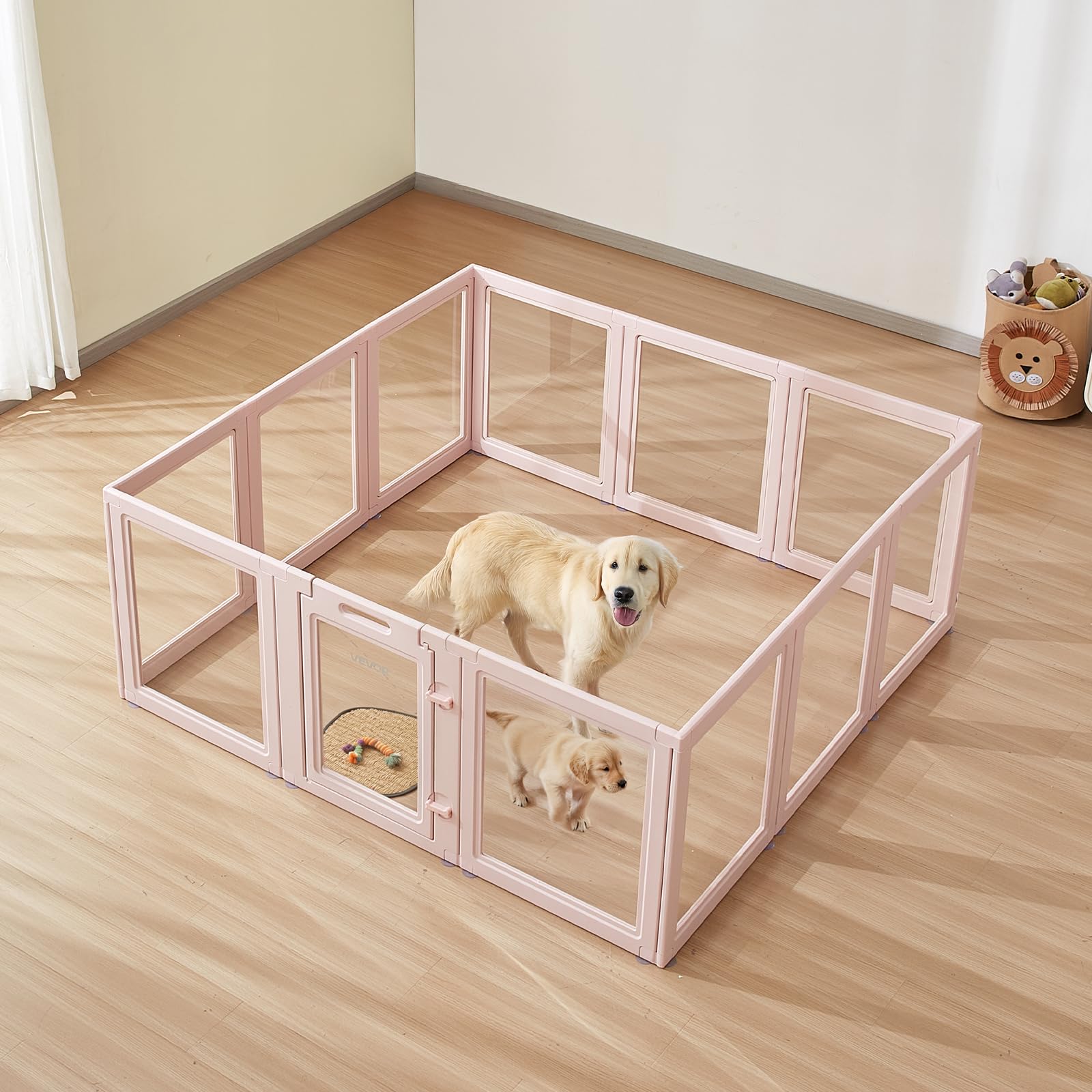 VEVOR Recinto per Parto Cani 154x150x60 cm Plastica Impermeabile per Taglia Grande