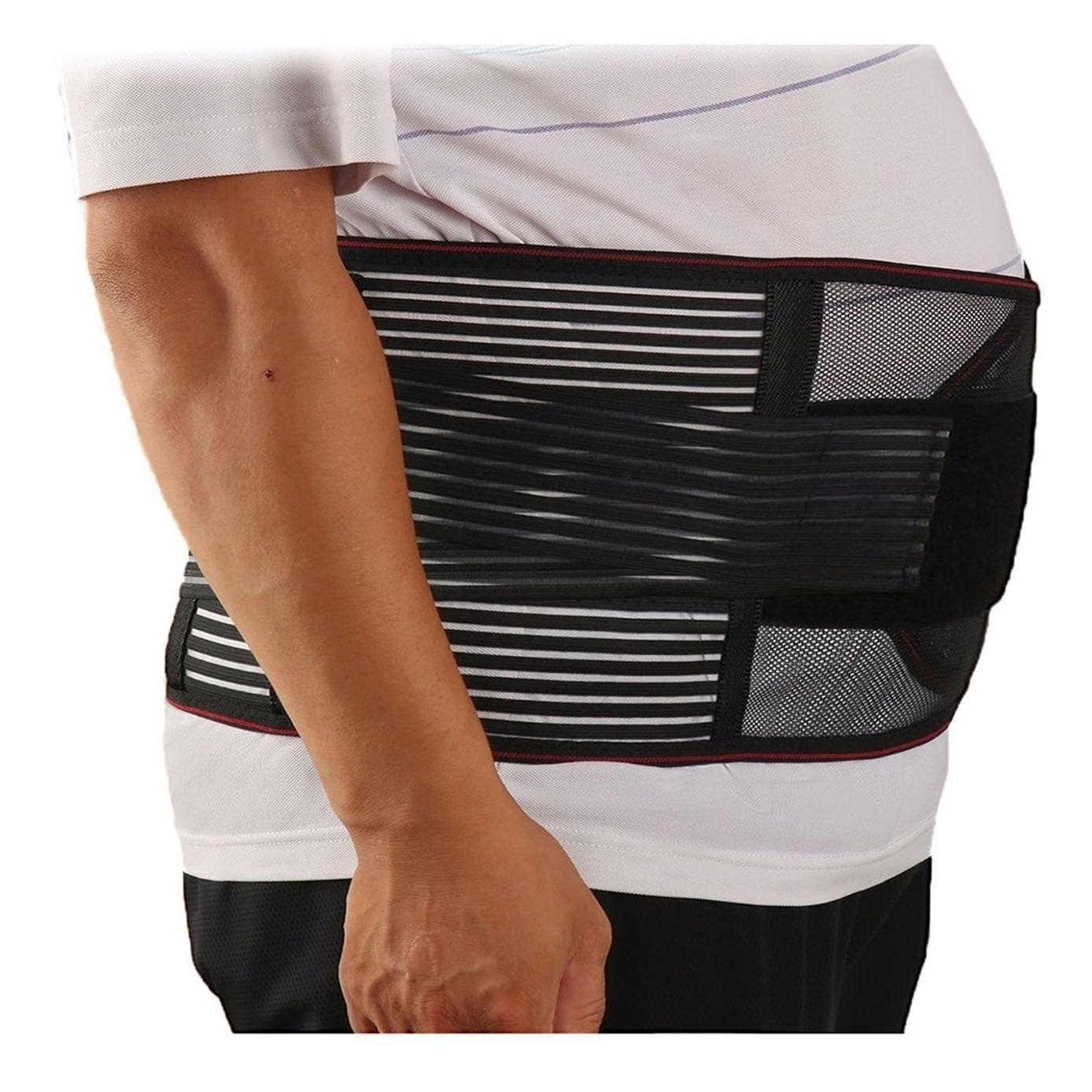 Ceinture lombaire grandes tailles M à 5XL respirante pour entorse et sciatique