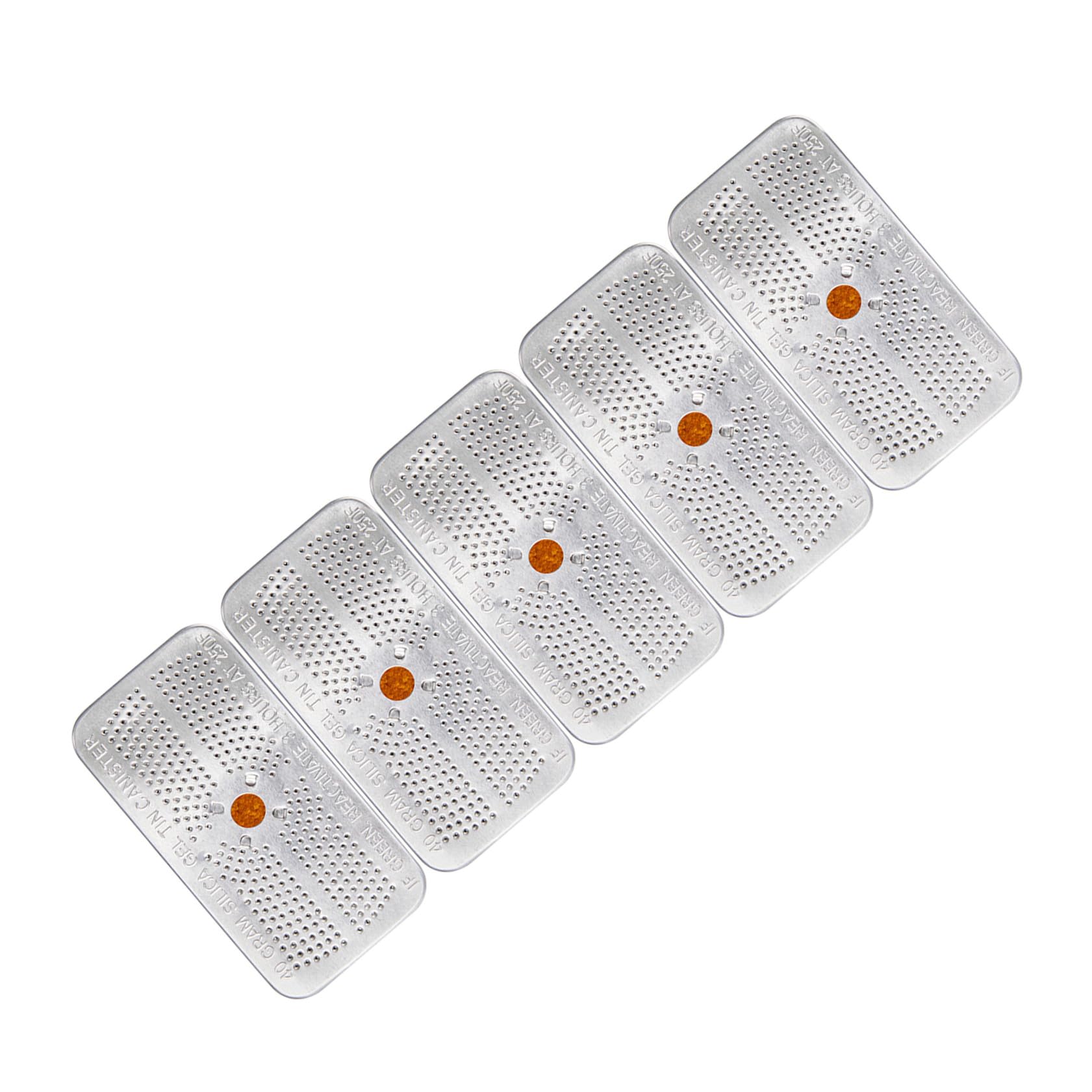 Bustine Assorbenti Gel di Silice Indicatore 40g 5 Pezzi Arancione