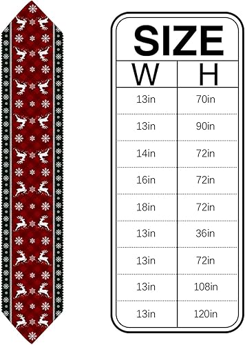 Miniatura 6 de Z&L Home Camino de mesa de algodón y lino, caminos de mesa de celosía roja para Nochebuena, cena familiar, fiesta de vacaciones, eventos, decoración