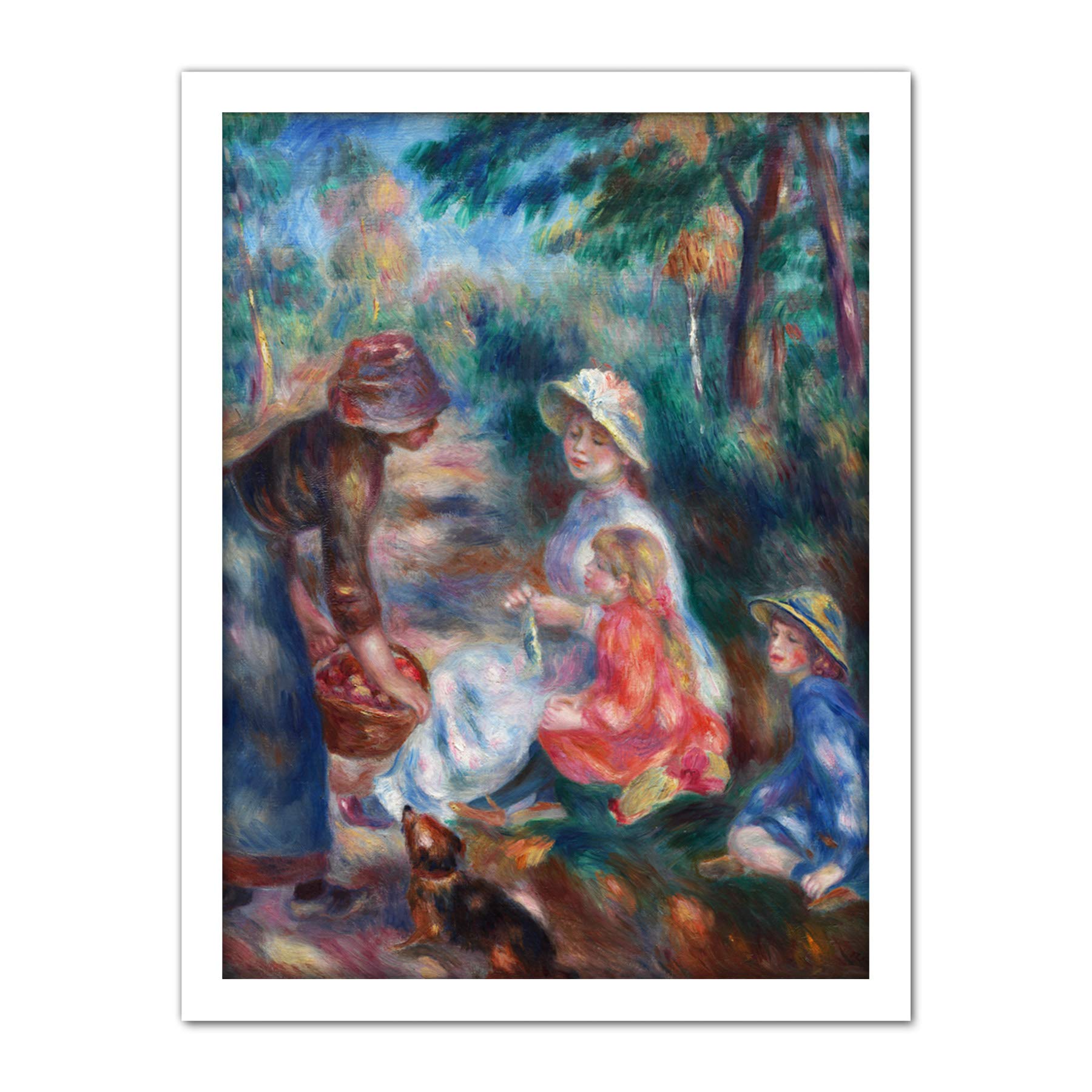 Artery8 Renoir The Apple Seller Painting Artwork Framed Wall Art Print 18X24 Inch