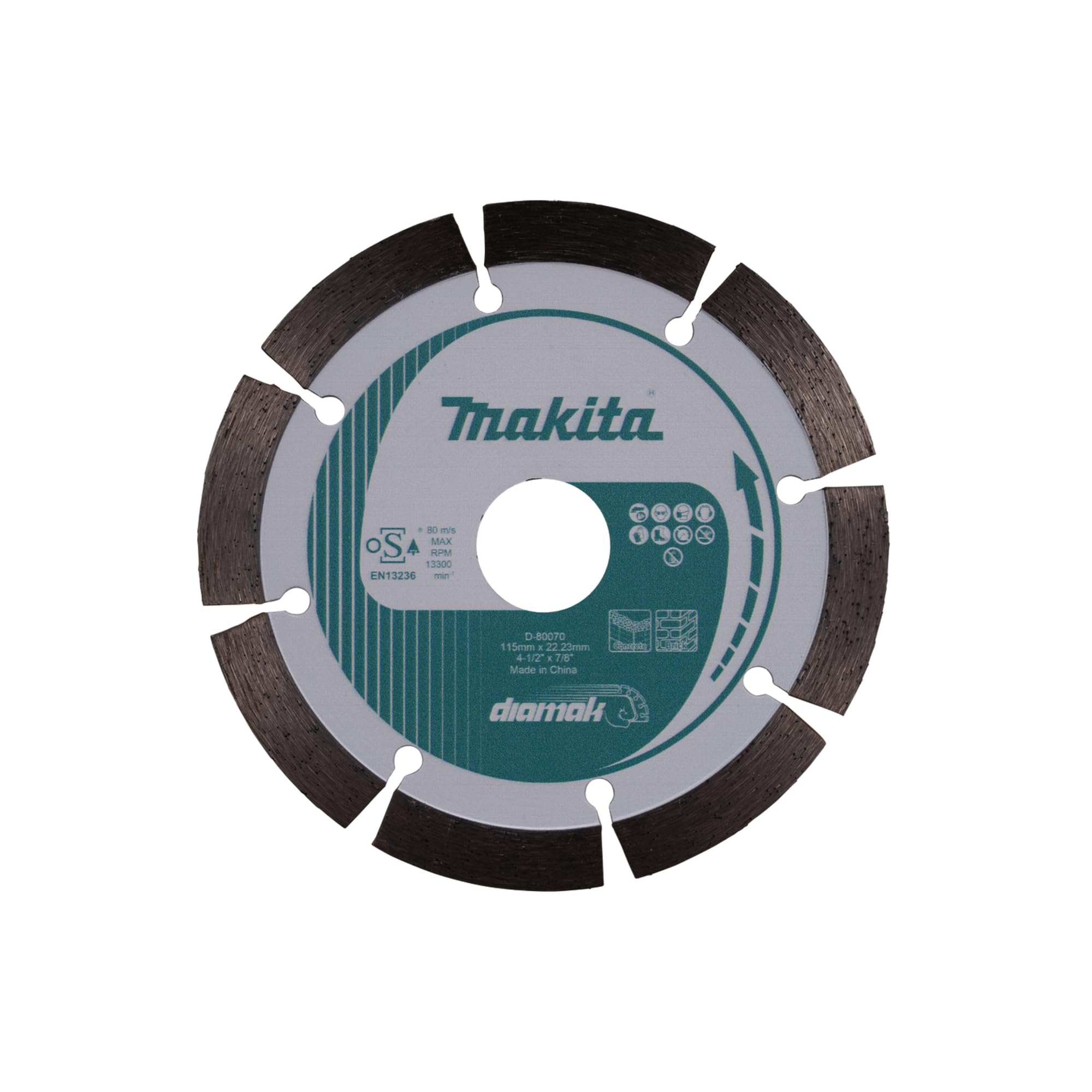 Makita D-80070 Diamond Wheel, Segmented 115mm