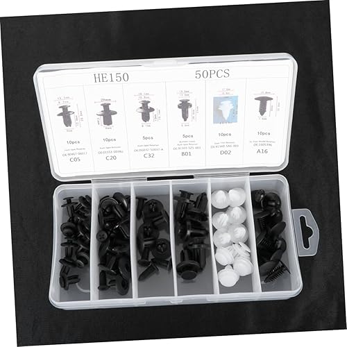 Miniatura 2 de Juego de 50 unidades de aletas de barro para parachoques de puerta para coche, aletas de barro universales, tachuelas para el pulgar, retenedor de